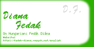 diana fedak business card